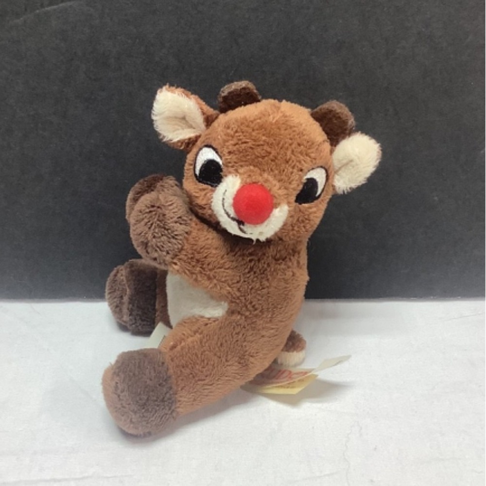 Dan Dee Rudolph the Red-Nosed Reindeer Plush Clip-On Toy 5"
